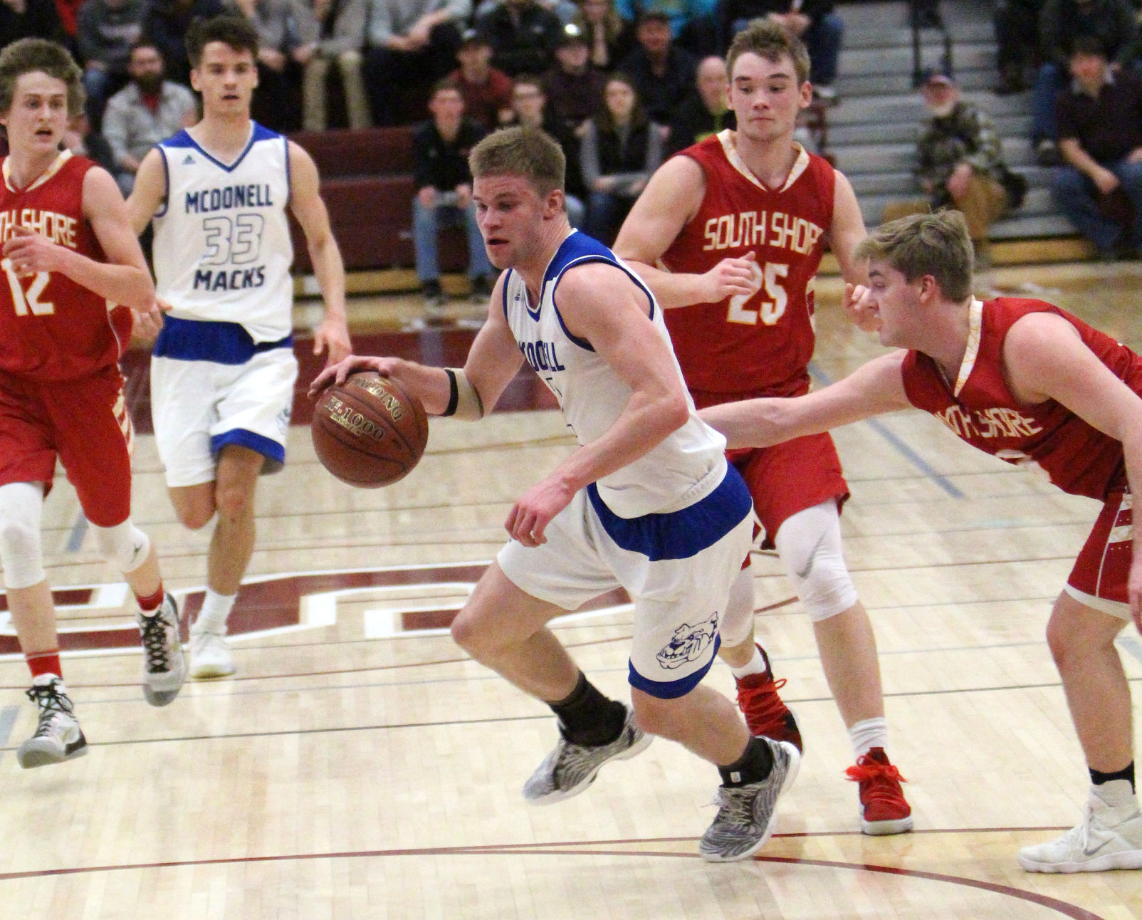 McDonell boys basketball vs South Shore at Spooner 3-10-18